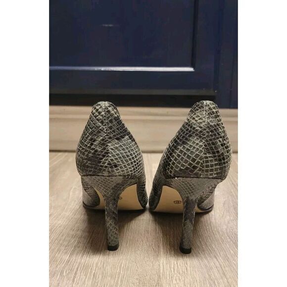 Worthington Leather Black & Gray Snake Skin Print Heels‎  - Size 7M - Picture 9 of 12